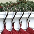 thumbnail image 2 of Haute Decor Stocking Scrolls Holiday Stocking Hanger, Bronze (4 Pack), 2 of 3