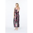 thumbnail image 5 of Femmes Hawaïenne Sangle V avec Poches Combinaison en Hibiscus Noir Rose Vigne M, 5 of 5