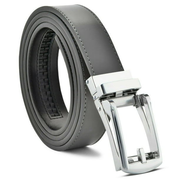 Mark Fred Mark Fred Belts For Men Ratchet Dress Gray Leather Belt