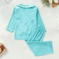 thumbnail image 5 of REDARER Kids Long Sleeve Floral Top & Pants Pajama Set, Casual Outfit with Notched Collar & Pocket for Toddler,5-6 Years, 5 of 5