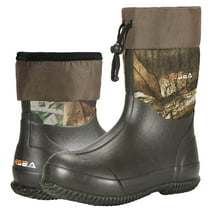 HISEA Men's Ankle Rain Boots Waterproof Garden Boots Rubber Muck Mud Boots Outdoor Work Boots