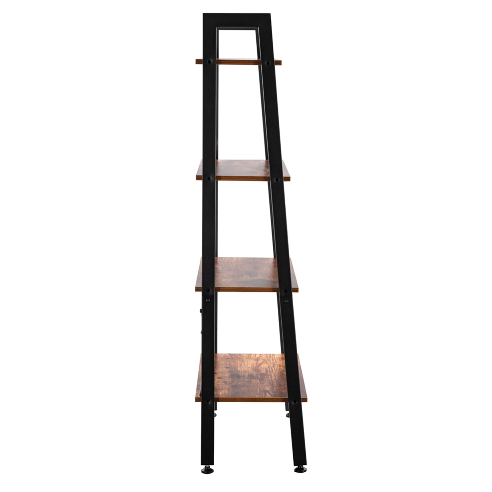 Kepooman Modern 4-Tier Ladder Bookshelf Organizer Storage Rack Shelf for Office Bathroom Living Room, Brown Kepooman Modern 4-Tier Ladder Bookshelf Organizer Storage Rack Shelf for Office Bathroom Living Room, Brown