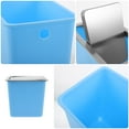 thumbnail image 3 of LOLIPPYY Countertop Recessed Bin with Swing Lid Blue Stainless Steel Kitchen Trash Can Space Saving Design, 3 of 8