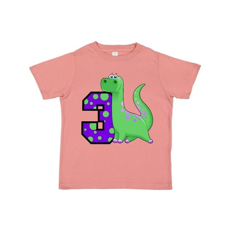 

Inktastic Dinosaur 3rd Birthday Gift Toddler Boy or Toddler Girl T-Shirt