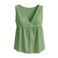 thumbnail image 4 of Sheghy Womens Tank Tops 100%Cotton Women's Solid-Color Sleeveless V-Neck Casual Cotton-Linen Top, 4 of 7