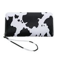 thumbnail image 1 of Cartera con estampado de vaca para mujeres y niñas, monederos de cuero bonitos y elegantes MFZFUKR BST3001418-2, 1 of 6
