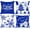 Dark Blue, variant on White and Blue 20x20 Christmas Pillow Covers Set of 4, Decorative 20 Inch Navy Winter Snowflake Throw Pillow Case Xmas Cushion Cover for Indoor House Sofa Dark Blue