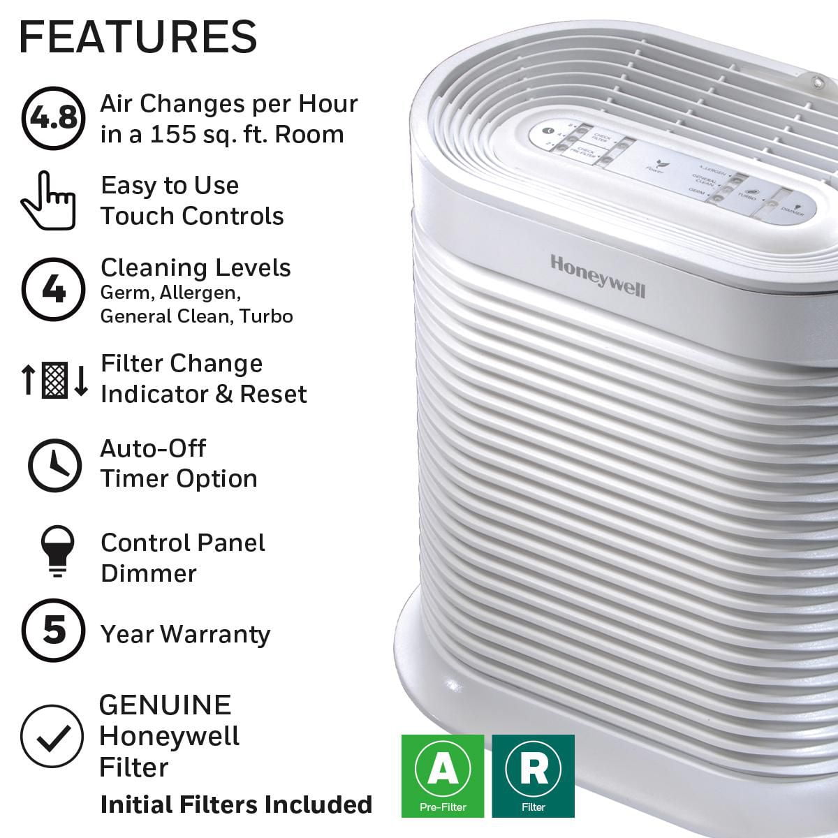 Honeywell HPA104C True HEPA Air Purifier The Doctor s Choice. Walmart