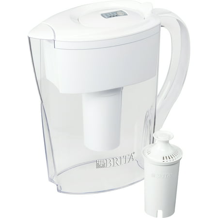 Brita Small 6 Cup Space Saver Water Pitcher With Filter - Bpa Free - White