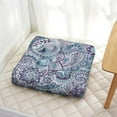 thumbnail image 2 of Boho Style Meditation Mat with Paisley Pattern, Square Floor Pillow for Relaxed Floor Sitting 22 x 22, 2 of 7