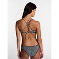 thumbnail image 3 of Kacey Lee Women's and Women's Plus Lettuce Edge Bikini Top with Bow, Sizes XS-3X, 3 of 5