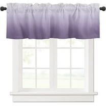 Grey White Valance for Windows Ombre Curtains Valances Modern Gradual Color Curtains Rod Pocket Window Treatment for Kitchen Living Room Bedroom Bathroom Home Decor 1 Panel 54x18 Inch
