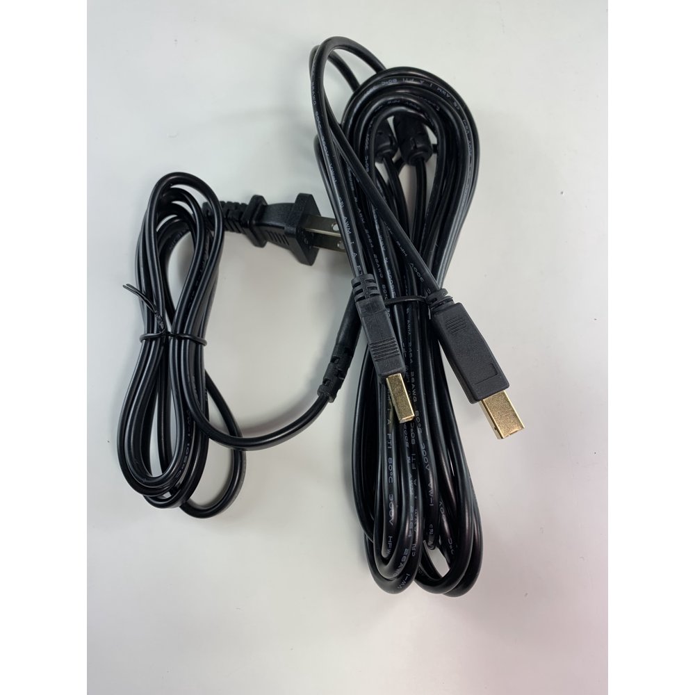 [UL Listed] OMNIHIL 5FT AC Power Cord+15FT USBB Cable Compatible with