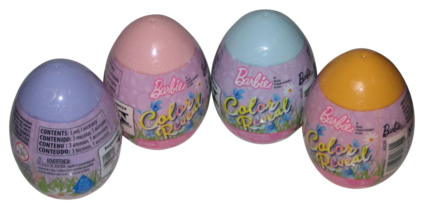 Barbie Color Reveal (2021) Mattel Easter Egg Pets Toy Lot - (4 Different Color Eggs) - Walmart.com