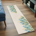 thumbnail image 3 of Teal Weeping Floral 2'x6' Runner Rugs for Hallway Kitchen Bedside Non Slip, Spring Summer Pastoral Flowers Rustic Entryway Rug Runners with Rubber Backing, Long Carpet Runner for Laundry Room, 3 of 8