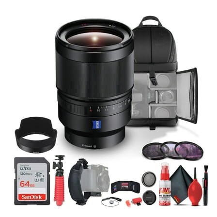 Sony Distagon T FE 35mm F/1.4 ZA Standard Lens for Mirrorless Cameras (SEL35F14Z) - Bundle(International Model)