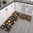 thumbnail image 2 of Halloween Patterned Pumpkins Kitchen Rugs Sets Of 2,Anti Fatigue Kitchen Mat Rugs Non Slip Washable,Decorative Kitchen Floor Mats for Kitchen,Sink,Laundry,17"x30"+17"x47", 2 of 7