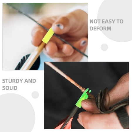 OUNONA 16-Pcs Replacement Nock Tail Luminocks for Arrows Assorted Color for Hunting Accessories