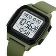 thumbnail image 3 of Transparent Digital Watch, Unisex Square Sports Watch with Clear Case Band, Water Resistant Electronic Watch for Students, Teens, Couples Gift Idea, 3 of 15
