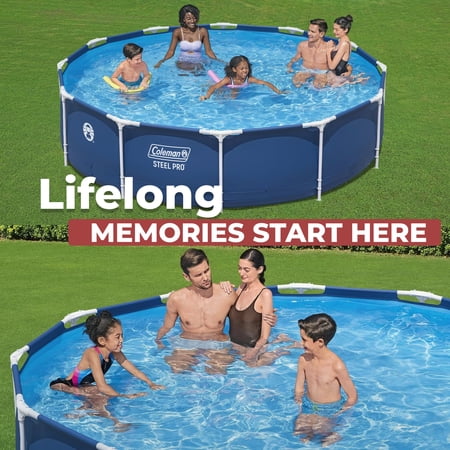 COLEMAN STEEL PRO 12 FT. X 33 IN. ROUND METAL FRAME ABOVE GROUND POOL SET