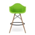 thumbnail image 2 of Aron Living Pyramid 28" Plastic Counter Stools with Arms in Green (Set of 4), 2 of 6