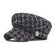 thumbnail image 1 of Gorro de boina para mujer Sombreros casuales de moda Sombrero de visera con estilo retro Gorro de invierno para dama (M, 56-58 cm), negro, 1 pieza kaili Sencillez, 1 of 5
