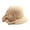 Beige, variant on Straw Hat Cloche Hat for Women 1920s Vintage Hats with Bow Foldable Packable Summer Sun Hats for Beach Vacation