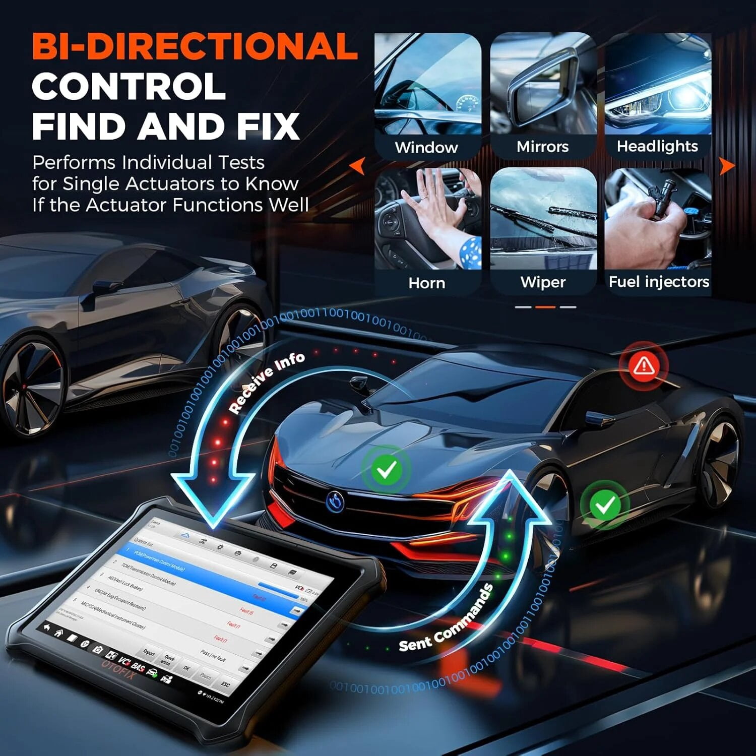 OTOFIX D1 LITE OBD2 Scanner Car Diagnostic Tool Bluetooth Wireless Bi-Directional Control OBD Automotive Scan Tool Active Test