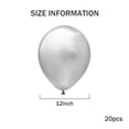 thumbnail image 4 of 20 globos blancos y plateados de 12 pulgadas, globos de confeti plateados, globos cromados metálicos blancos y plateados, 4 of 5