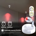 thumbnail image 4 of 2-Pack 360° RGB Wall Lights with Remote – Battery Operated Adhesive Mood Lights, 13 Colors & Timer for Bedroom, Stairs, Closet (No Drill, 3 Modes), 4 of 6