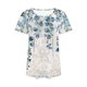 thumbnail image 5 of Fiudx Ropa de Mujer Top Estampado con Cuello Redondo y Manga Corta Informal para Mujer a La Moda, 5 of 6