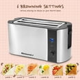 Elite Gourmet ECT3100 New Stainless Steel 4 Slice Long Slot Toaster