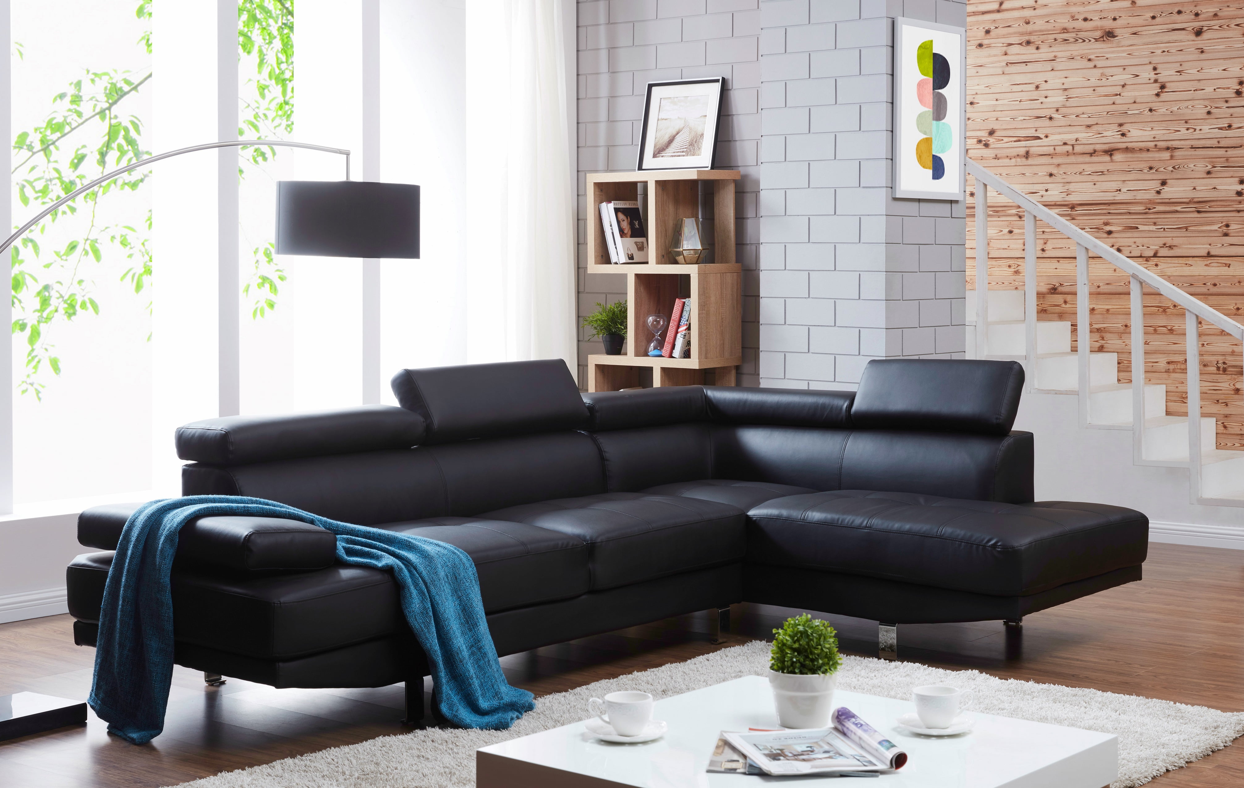 us pride furniture faux leather sofa