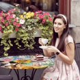 thumbnail image 4 of Elastic Fitted Round Tablecloth, Spring Dog Waterproof Stretch Table Cover for 45"-54" Tables, Retro Watercolor Botanical Floral Sunflower Washable Outdoor Tablecloths for Patio, Picnic, Camping, 4 of 9