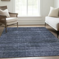 Addison Rugs Chantille Indoor/Outdoor Transitional Stripes Navy Washable Rectangle Rug, 3' x 5'