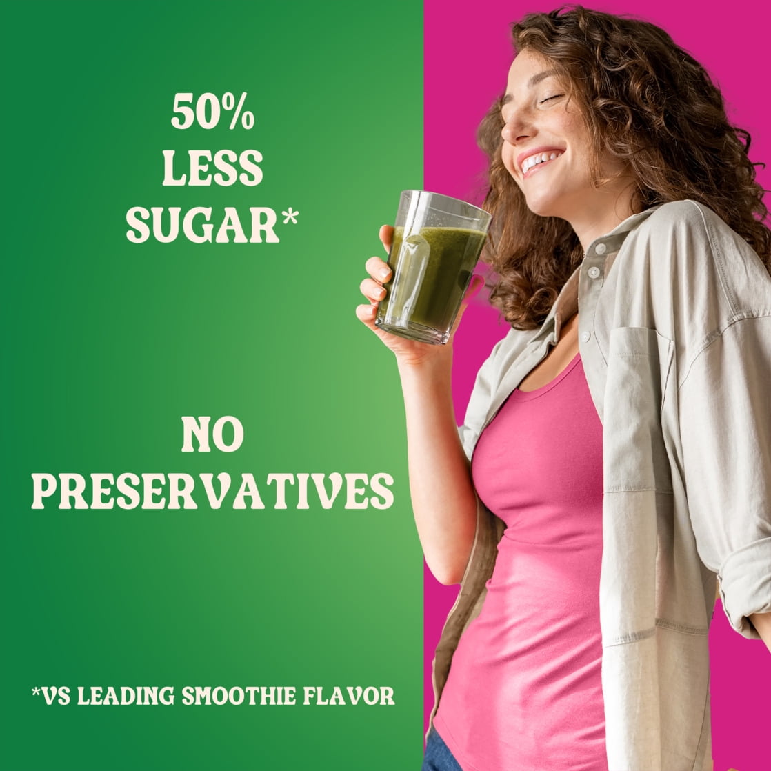 Naked Juice Lower Sugar Glorious Greens Flavored Smoothie Blend, 15.2 fl oz