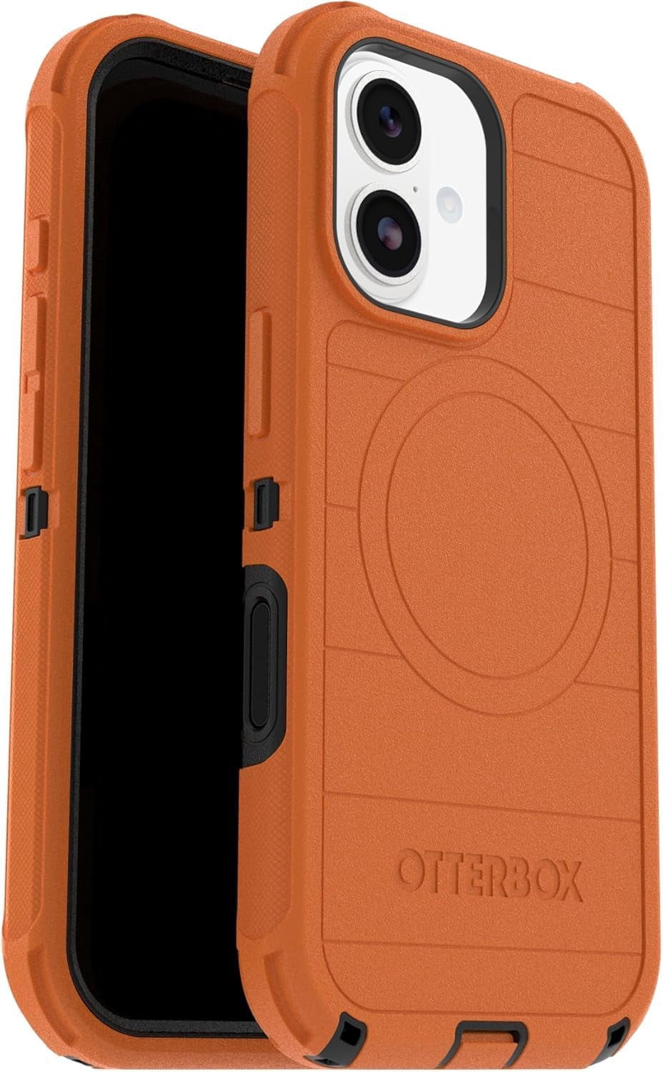OtterBox iPhone 17 (Only) Bundle: Defender Series Case & Screen Protector - Blaze Orange - Case Only - Snaps on MagSafe - Tough - Rugged & Durable