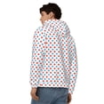 thumbnail image 4 of Honeii Red Blue Polka Dots Print Hoodies for Men, Pullover & Full Zip, Breathable Zip up Hoodie, Sweatshirt-3X-Large, 4 of 5
