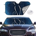 thumbnail image 2 of Uemuo Cat Sketch Pattern Accordion Car Windshield Sun Shade, Foldable Reflective Sun Visor for Car, Reflector Windshield Sunshade-Small, 2 of 7