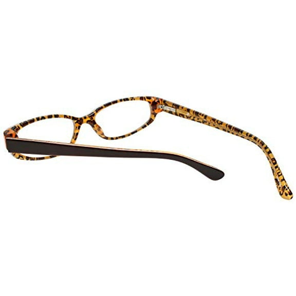 Calabria Vivid 725 Designer Reading Glasses in Brown-Leopard ;  3.00