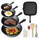 thumbnail image 1 of Sartén de Hierro Fundido, Juego de 5 Sartenes Antiadherente Freír Juego de Sarten Cast Iron(10, 14, 16, 20, 24CM),Para Freír,Saltear,Filete, Pizza, con Espátula y Guantes,Cepillo, 1 of 7