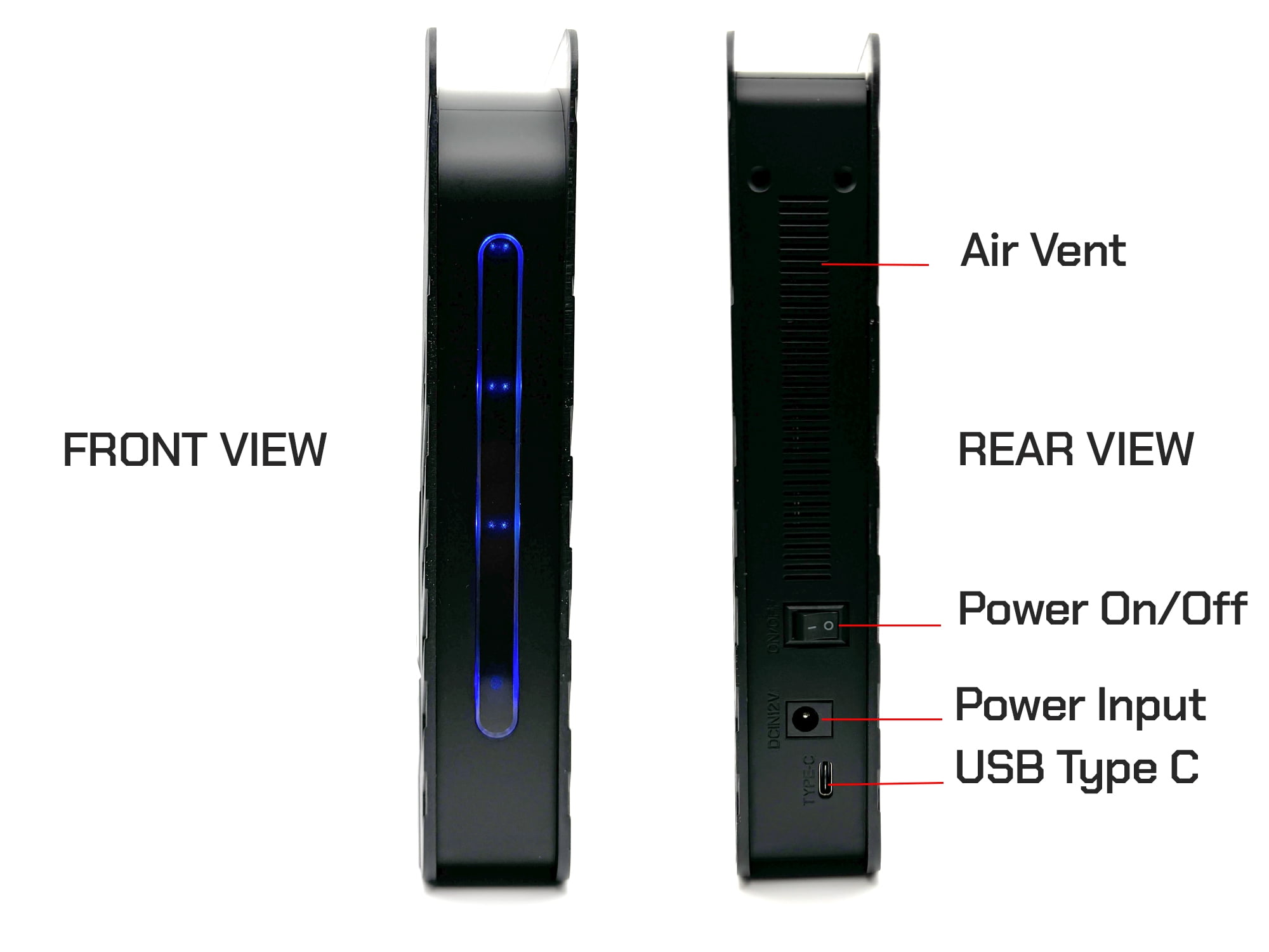 Avolusion PRO-T8 Series 3TB USB 3.0 External Gaming Hard Drive for PS5 Game Console (Black) - 2 Year Warranty