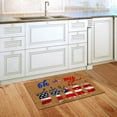 thumbnail image 3 of Lksixu 4th of July Welcome Doormat, 15.7"x23.6" Star & Stripes American Flag Patriotic Front Porch Rugs, Non-Slip Independence Day Entrance Door Mat Memorial Day Decorative Carpet for Outdoor Indoor, 3 of 4