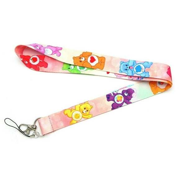 Care Bears Characters Repeat Design Lanyard ID Holder Keychain