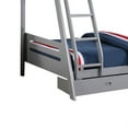 thumbnail image 4 of Emily Twin Over Full Bunk Bed with Ladder- 2 Drawers- Gray Solid Wood, 4 of 6