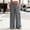 B_ Gray, variant on Women's Summer Big Pocket Wide Leg Long Pants, Elastic Waist Drape Fabric Suit Style Trousers Black XL