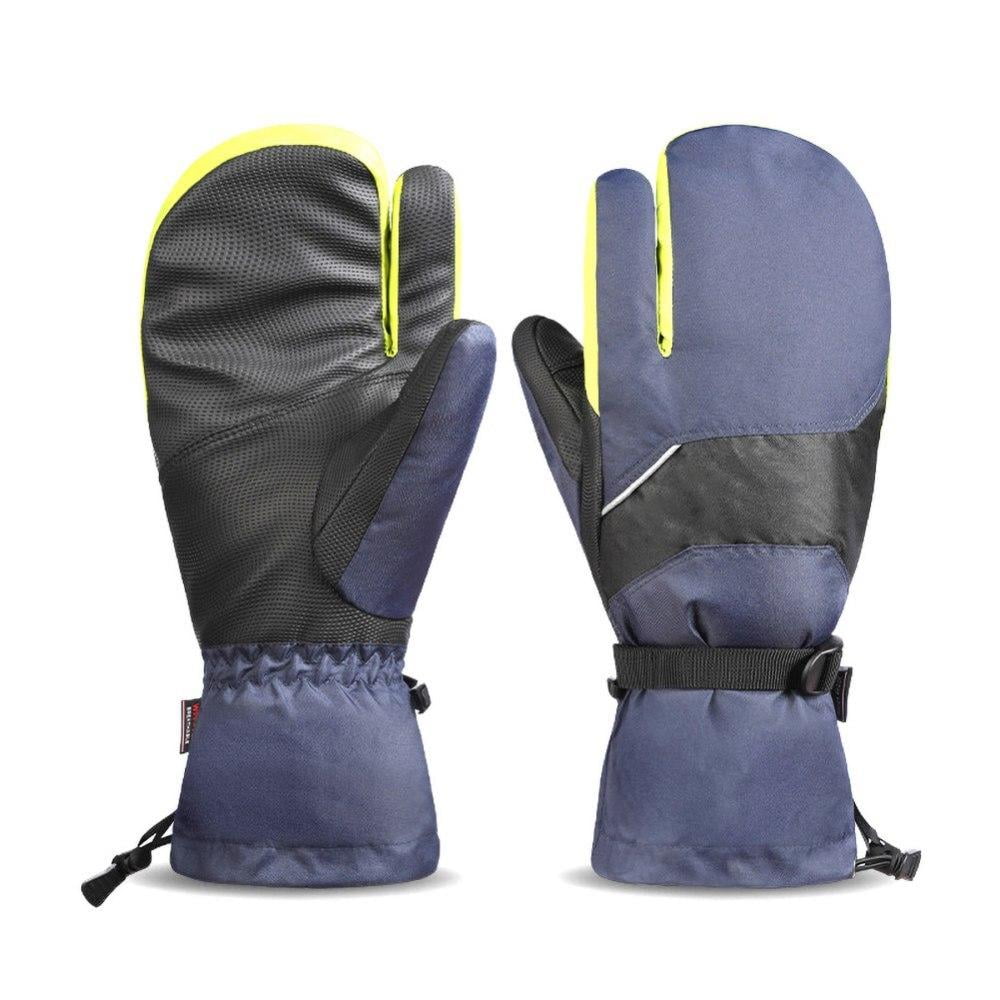 2pcs Cold Waterproof Windproof Portable For Outdoor Winter Ski Gloves Men Women 