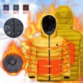 thumbnail image 2 of Odeerbi Teen Boys Girls Heated Jacket Winter Thermal Heated Coat Plus Size USB Intelligent Constant Temperature Heated Windproof Coat Children 3 Heated Jacket Teen Clothes Yellow, 2 of 7