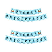 Masteelf 2 Sets Hanging Banners Beer Festival Flag Oktoberfest Paper Decorations Ceiling