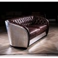 thumbnail image 4 of NauticalMart Leather Sofa with 3 Seats Aviator Aluminum Loveseat Sofa Home & Living Room Furniture, 4 of 4